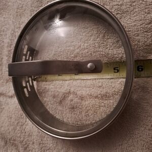 CALPHALON Stainless Steel Silver and Glass Cookware Pot Lid, HANDLE, AIR VENTS